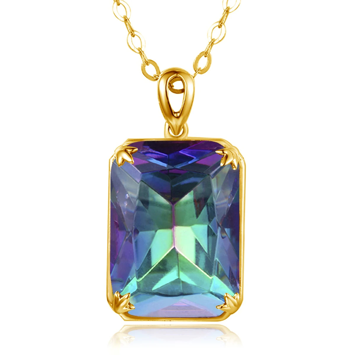 100% Real Silver 925 Necklace Pendant Aquamarine Women Jewelry Birthday Party Banquet Girl Accessories 2022 New Trendy