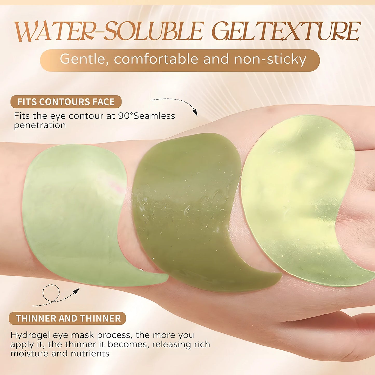 60pcs seaweed hyaluronic acid eye mask to remove dark circles collagen eye patch facial care products