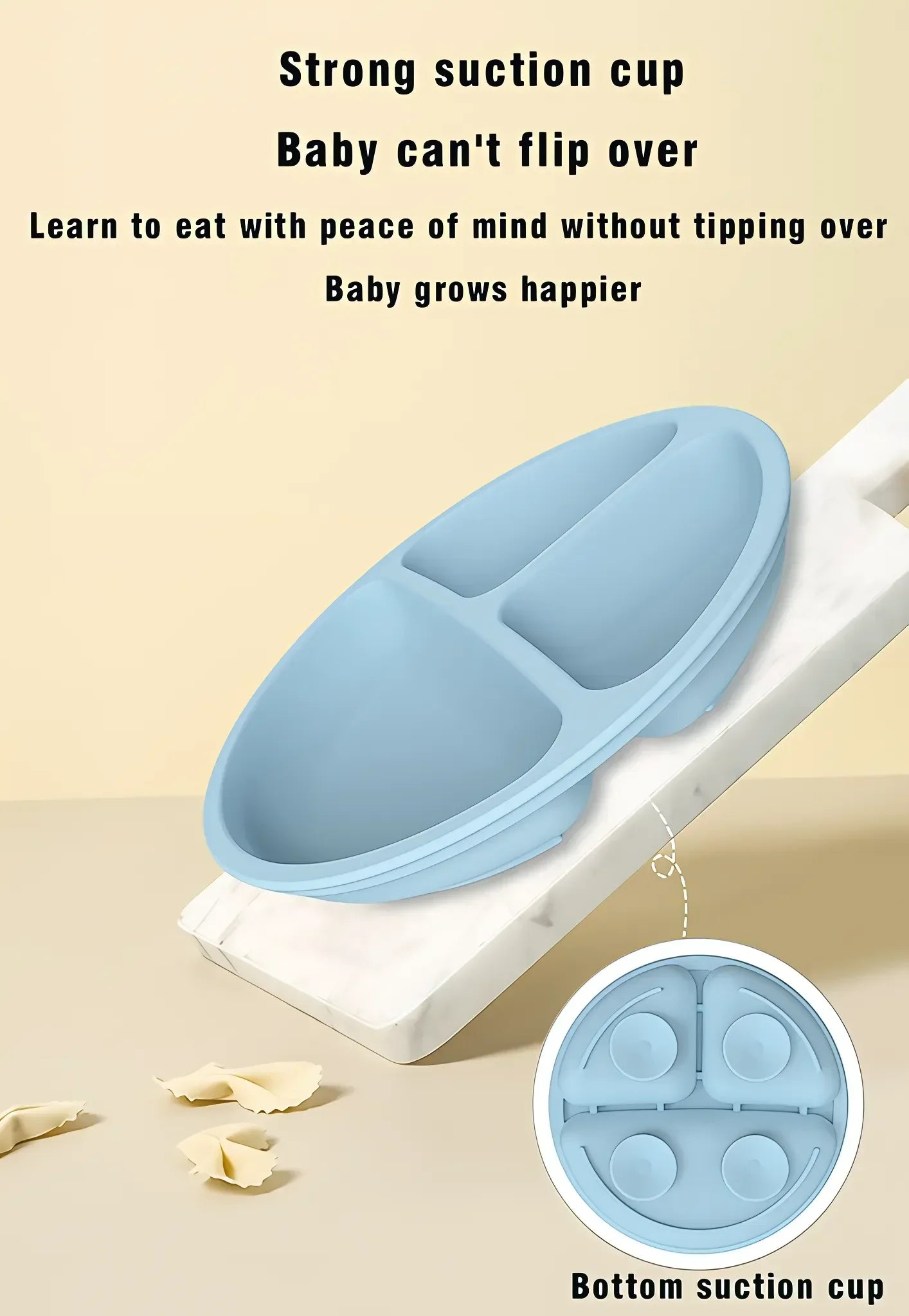 Silicone Tableware Children's Dinner Plate Divided Dinner Plate Auxiliary Training Tableware Set Snack Bowl