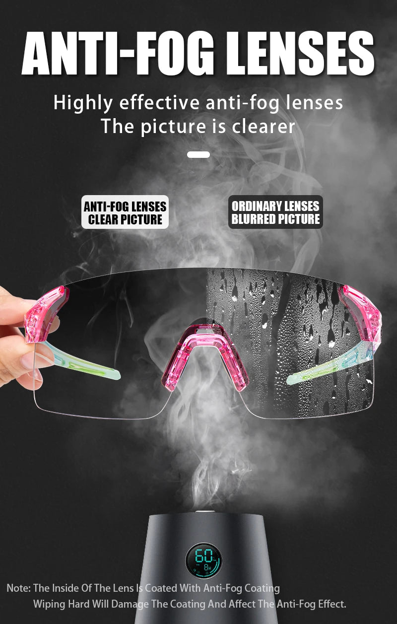SCVCN New MTB Anti Fog Photochromic Sunglasses Men Outdoor Anti-fog Cycling Glasses Bicycle Women Bike MTB UV400 Sports Eyewear