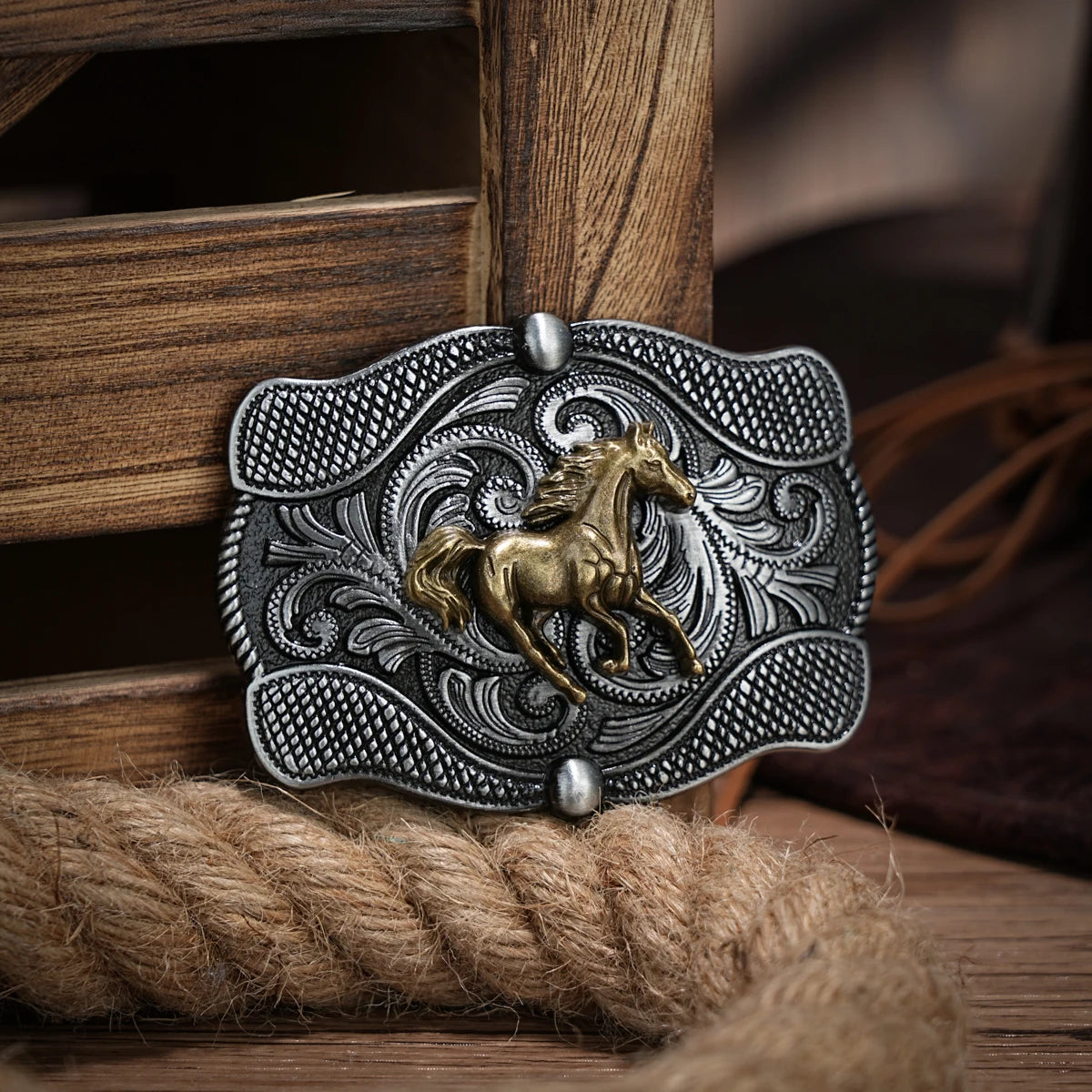 Men & Women-Western-Cowboy-PU Leather-Belts - Vintage Belt Floral Engraved Buckle Belt for Jeans