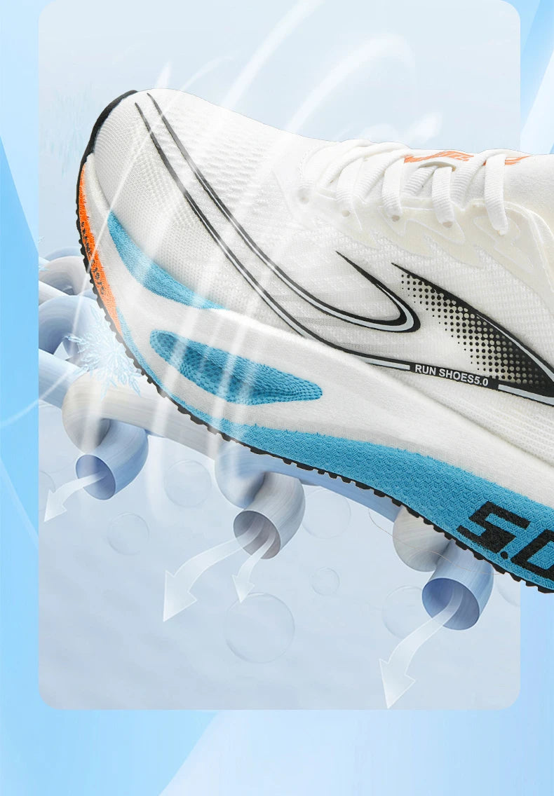 Men's Sports Shoes Cushioning Non-Slip Flat Wear Resistant Sneakers Mesh Breathable Platform Soft Running Shoes for Man