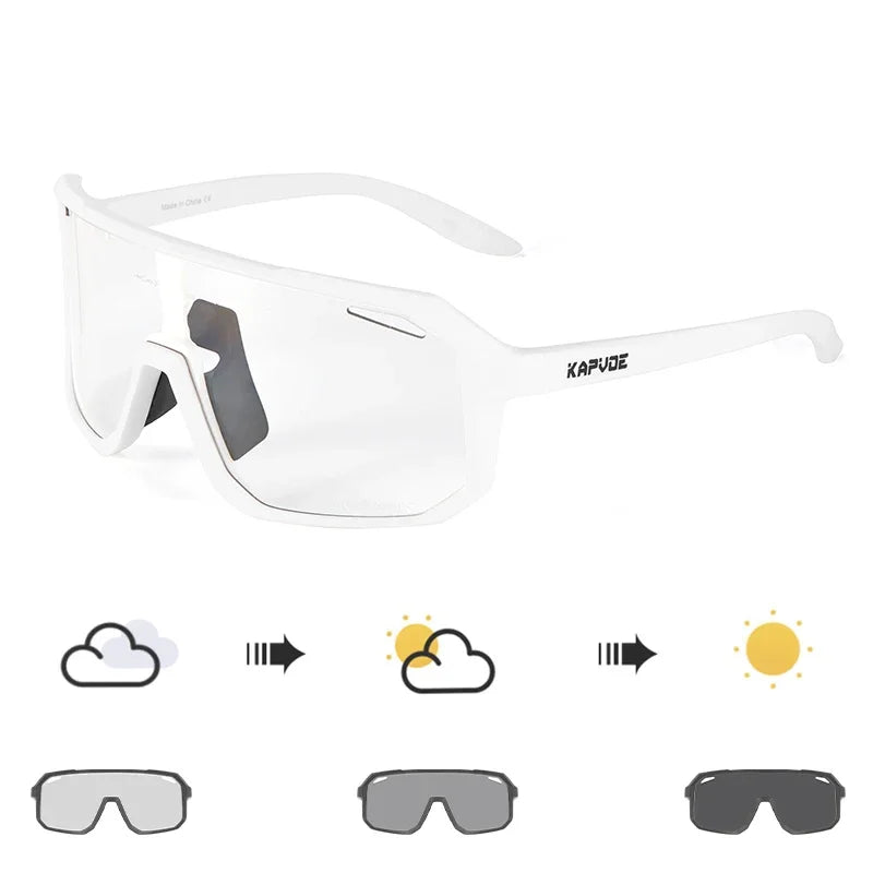 Kapvoe Photochromic Cycling Glasses Men Women Bicycle Glasses MTB Road Bike Eyewear Outdoor Sports Sunglasses Gafas Ciclismo