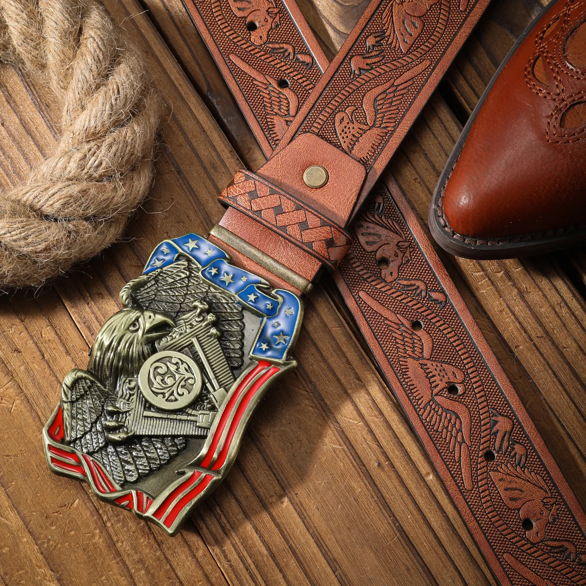 Vintage and fashion collision! PU leather alloy buckle waistband, for both men and women, to create a personalized western styl