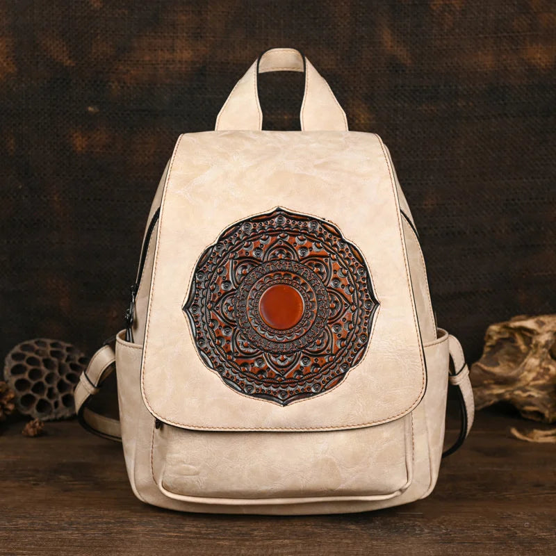 MOTAORA 2025 New Retro Women Bags Designer Leather Luxury Backpack For Woman Large Capacity Bag Women's Stylish Travel Backpacks