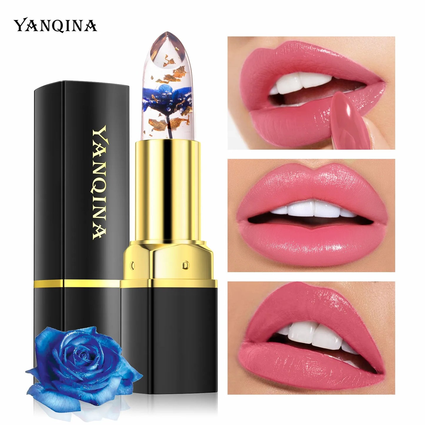 Temperature Color Changing Lip Balm Crystal Jelly Flower Lipstick Gloss Transparent Long Lasting Moisturize Lips Makeup Cosmetic