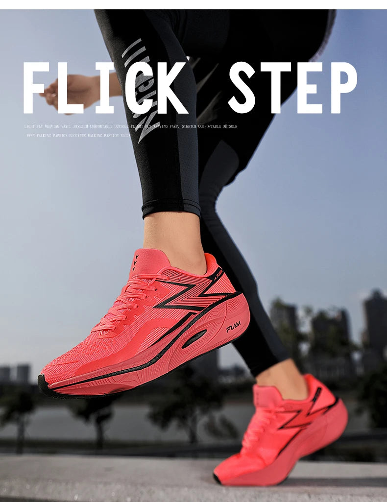 Carbon Plate Marathon Men Sports Running Shoes Air Cushion Lightweight Women Athletic Gym Sneakers Hiking Jogging Footwear