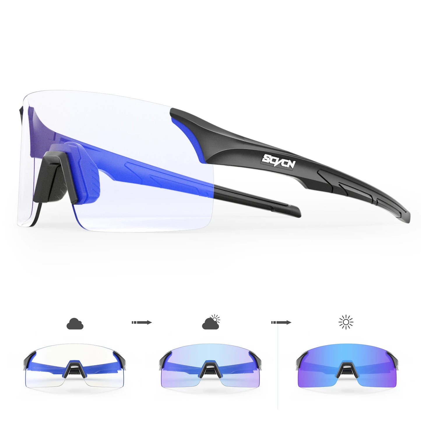 SCVCN Photochromic Sunglasses Outdoor Sports Bike Cycling Glasses Man MTB Climbing Glasses Eyewear Women Driving Bicycle Goggles