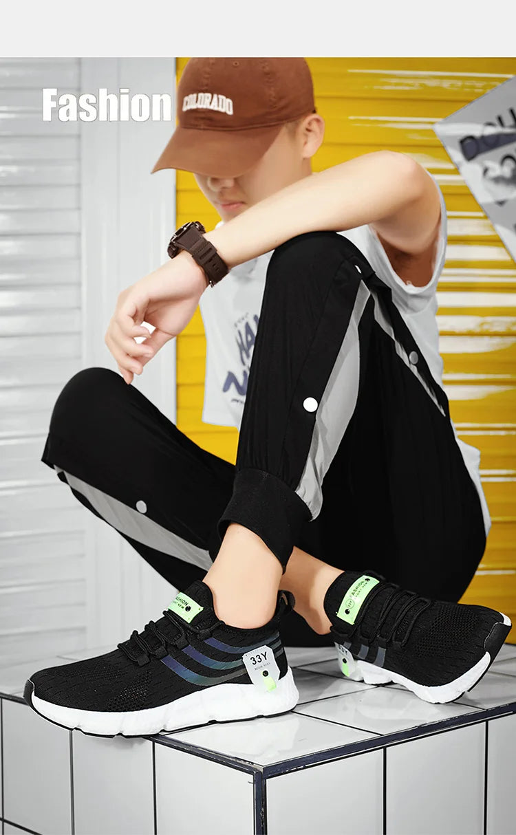 New Men's Sneakers Thick Sole Comfortable Casual Shoes Men Breathable Running Shoes Summer Man Tennis Shoes Large Size Men Shoe