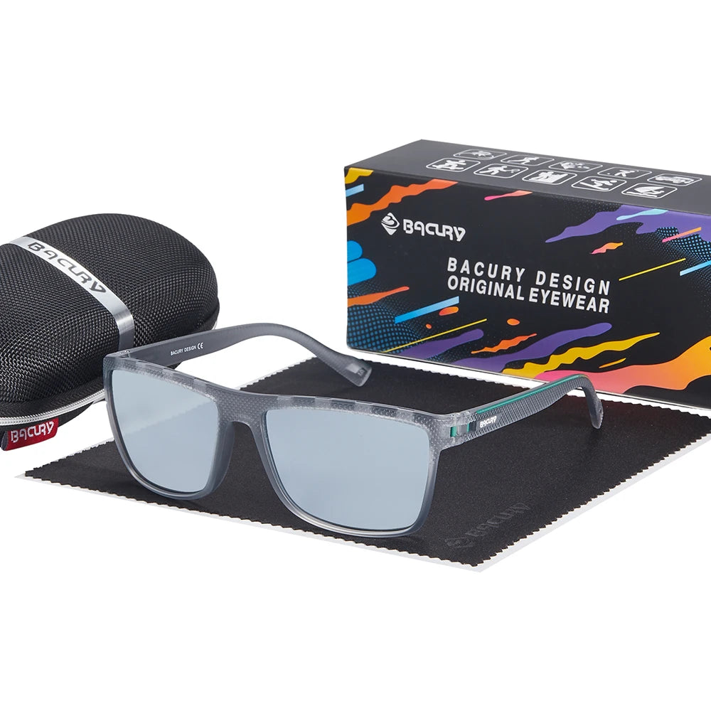 BACURY TR90 Sports Sunglasses Men Polarized Sun Glasses Light Weight Women Driving Hiking Eyewear Accessory Oculos