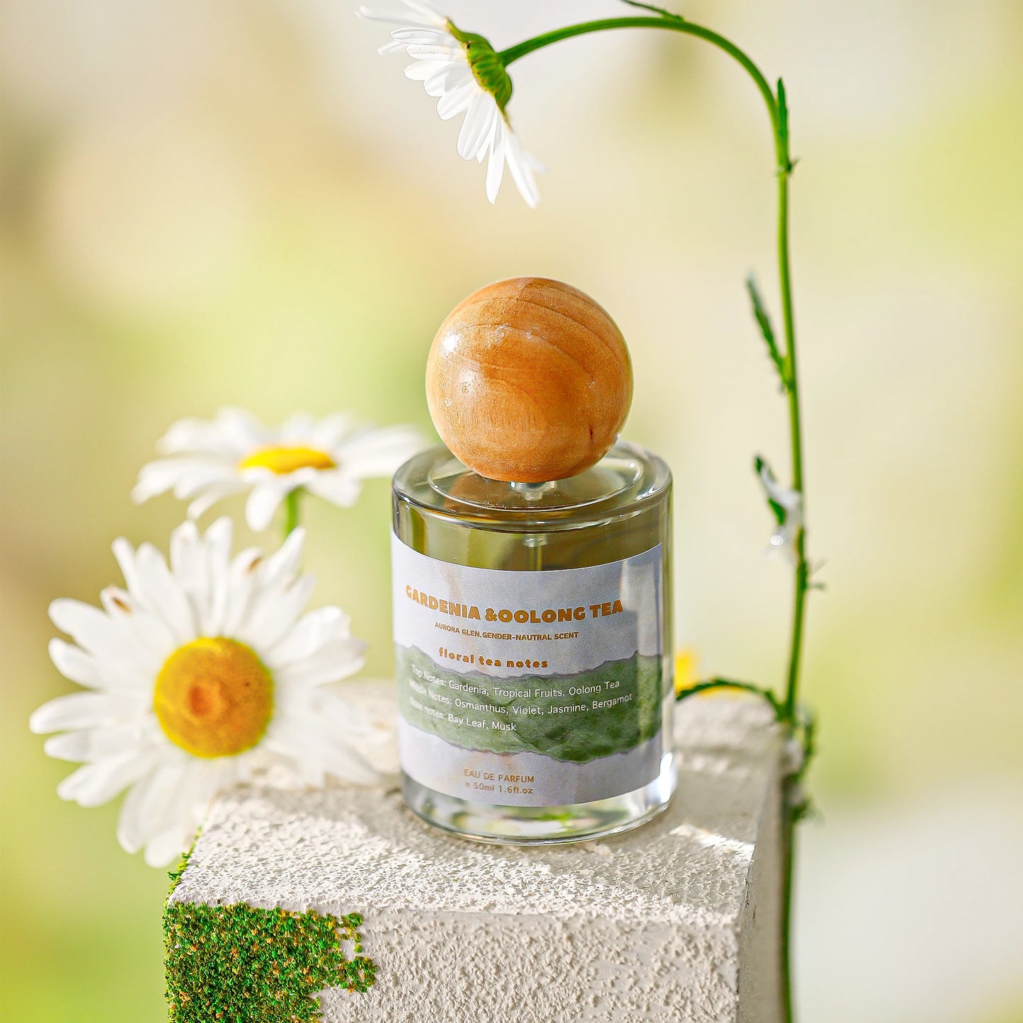Perfume Gardenia Oolong Tea Perfume - Unisex Floral Fruity Fragrance with Musk & Tropical Fruits 12H Sillage Lasting