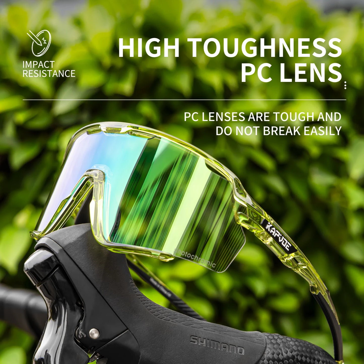 Kapvoe new Outdoor Photochromic Sunglasses Bicycle Cycling Glasses MTB Road Bike Eyewear Women Man Sports Hiking UV400 Goggles