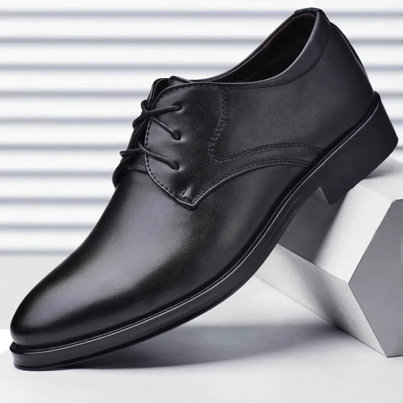 Men Shoes Black Leather Formal Shoes for Men Oxfords Male Wedding Party Office Business Shoe Man zapatos de hombre Plus Size