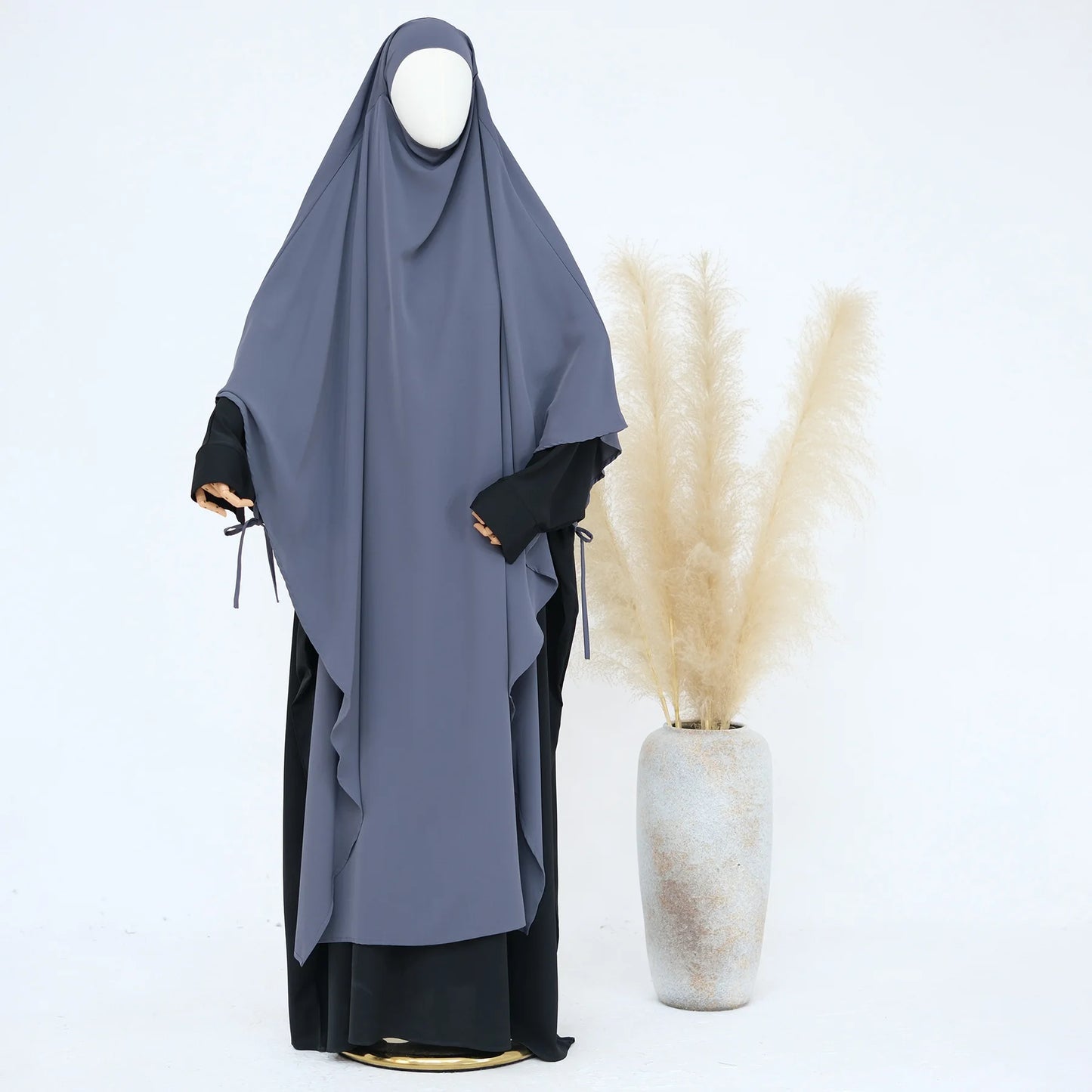 Ramadan Eid Muslim Women Prayer Hijab Long Scarf Islamic Pullover Big Khimar One Piece Abaya Arabia Shawls Dubai Turkey Headwrap