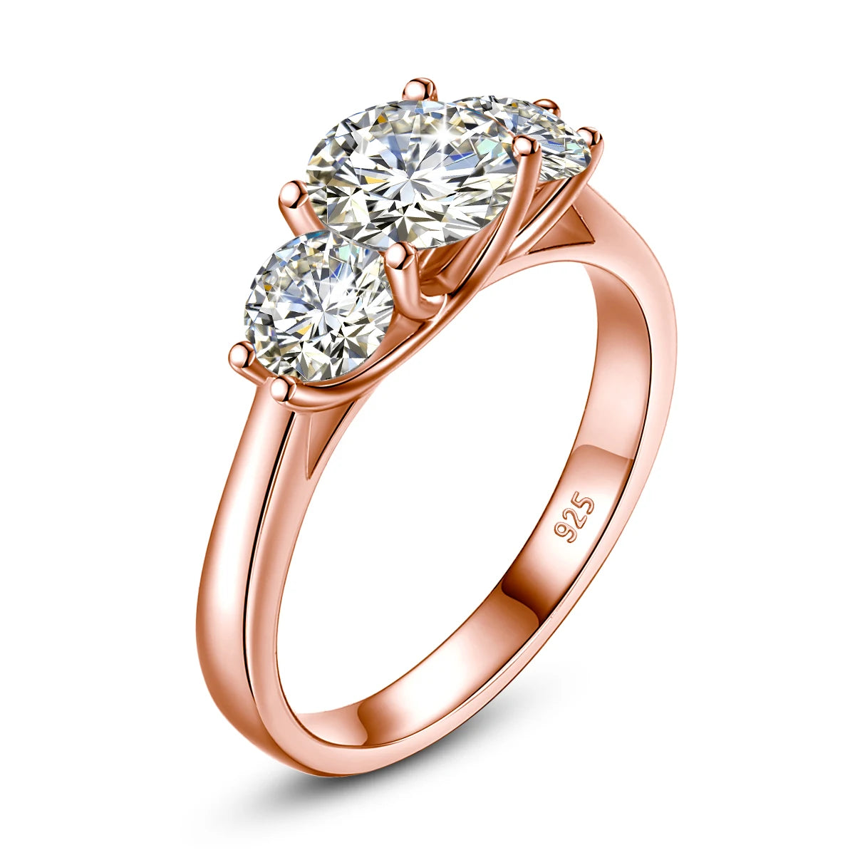 Yellow Gold Moissanite Rings for Women Total Is 2ct D Color VVS1Eternity Engagement Jewelry With Certificate Original Trend Gift
