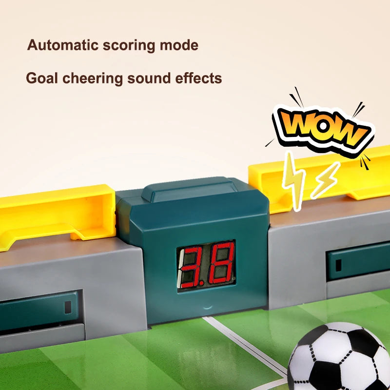 Dual-control Football Battle Game Educational Two-player Interactive Football Board Game with Scorer Children's Birthday Gift