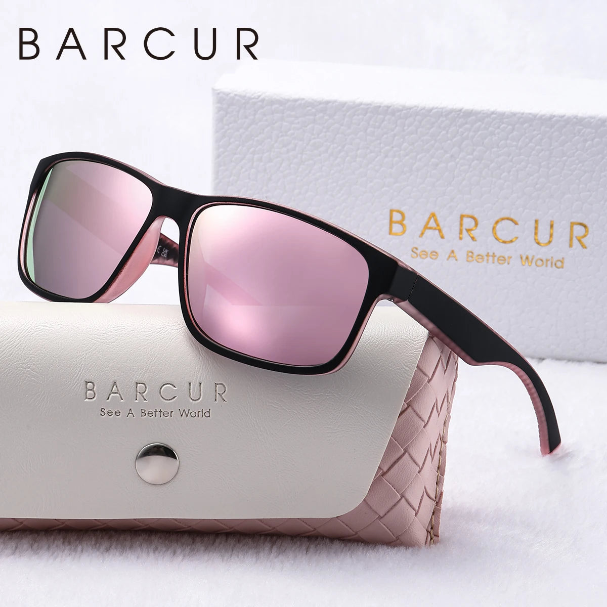 BARCUR Sports Fashion Women Sunglasses Durable PC Frame Cycling Outdoor Sports UVA*B Polarized Sunglasses Clothing Accessories