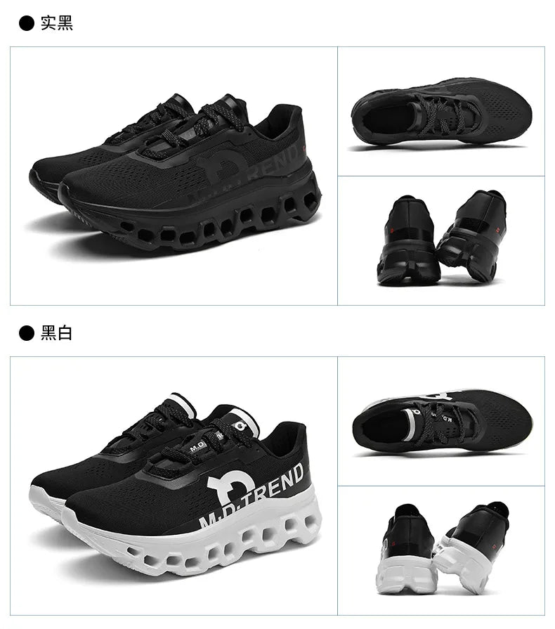 Men Sports Running Shoes Marathon Air Cushion Breathable Lightweight Mens Outdoor Hiking Athletic Nonskid Sneakers Jogging Tenis