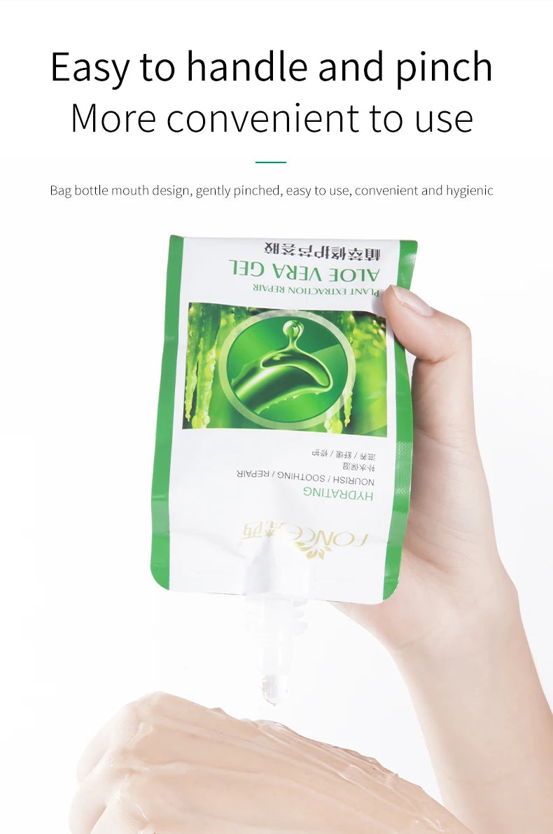 FONCE Organic Pure Aloe Vera Gel 300g Moisturizing Cream Sunburn Aloe Gel Natural Safe Sleeping Mask Soothing Lotion