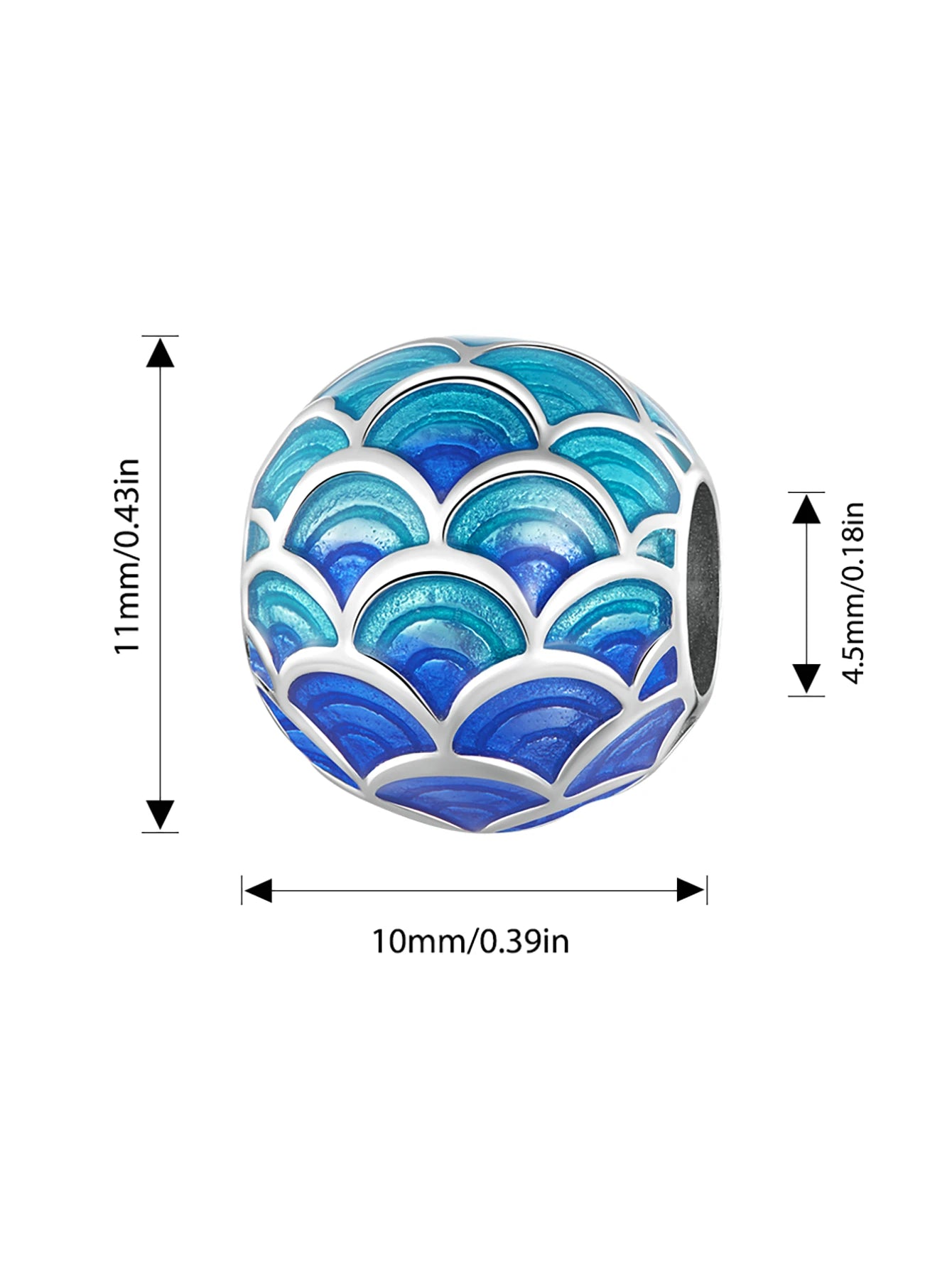 Bamoer 925 Sterling Silver Phoenix Pendant Dragon Charms Enamel Process Plated Platinuma Fit Women DIY Bracelet Fine Jewelry