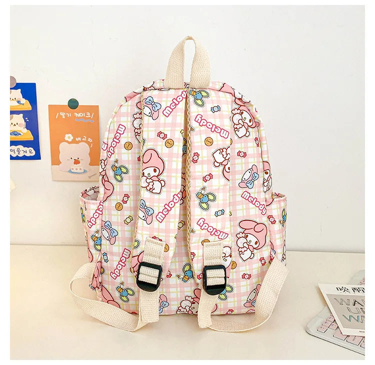Sanrio Hello Kitty Kuromi Cinnamoroll New Fashion Children's School Bag Cute Large Capacity Kids Backpack College Bag