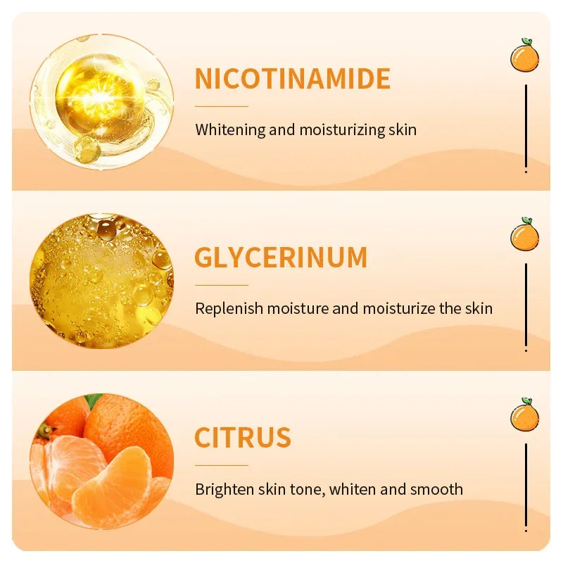 Vitamin C Body Lotion Whitening Creams Moisturising Exfoliating Leg Arm Back Body Skin Care Cream for Women Men