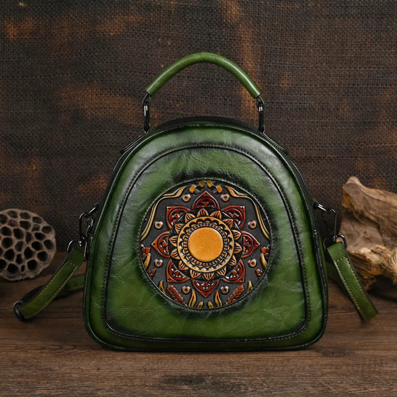 MOTAORA Vintage Handmade Women's Bag 2025 New Embossed Leather Female Bags For Women Luxury Handbags Ladies Shoulder Bags Bolsas
