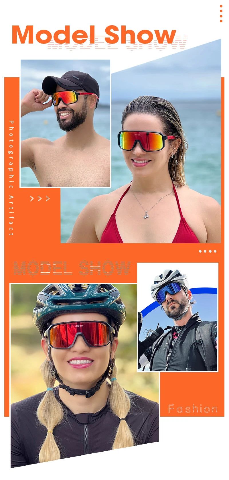 SCVCN Polarized Sunglasses for Men MTB Cycling Glasses Outdoor Sports Bike UV400 Goggles Women Road Bicycle Cycling Glasses New