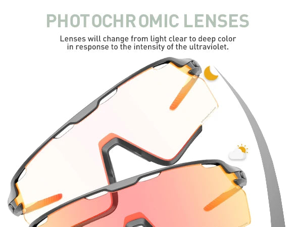 Kapvoe Photochromic Sunglasses Outdoor Bicycle Cycling Glasses MTB Driving Bike Eyewear Women Man Sports Hiking UV400 Goggles