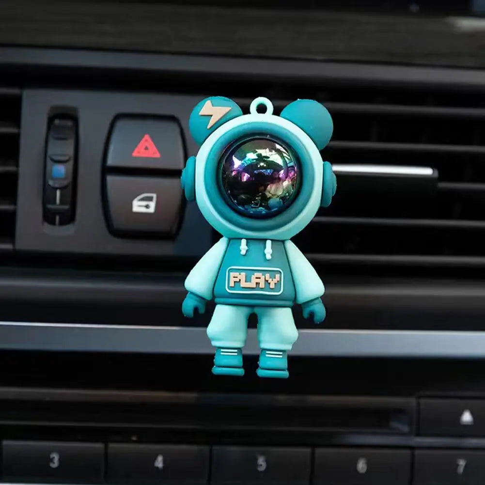 Car Air Outlet Perfume Tablets 3D Lightning Bear Air Conditioner Mouth Interior Decoration Products Car Deodorization Spaceman