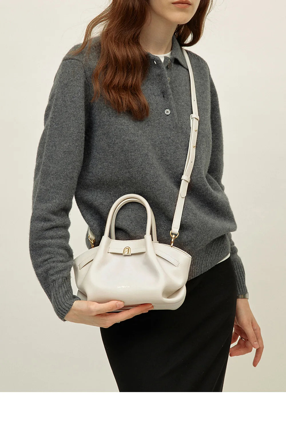 LA FESTIN Leather Bag New Suede Handbag Women's bags Luxury brand Bag Fashion Shoulder Bag Crossbody Bag Bucket Bag small size