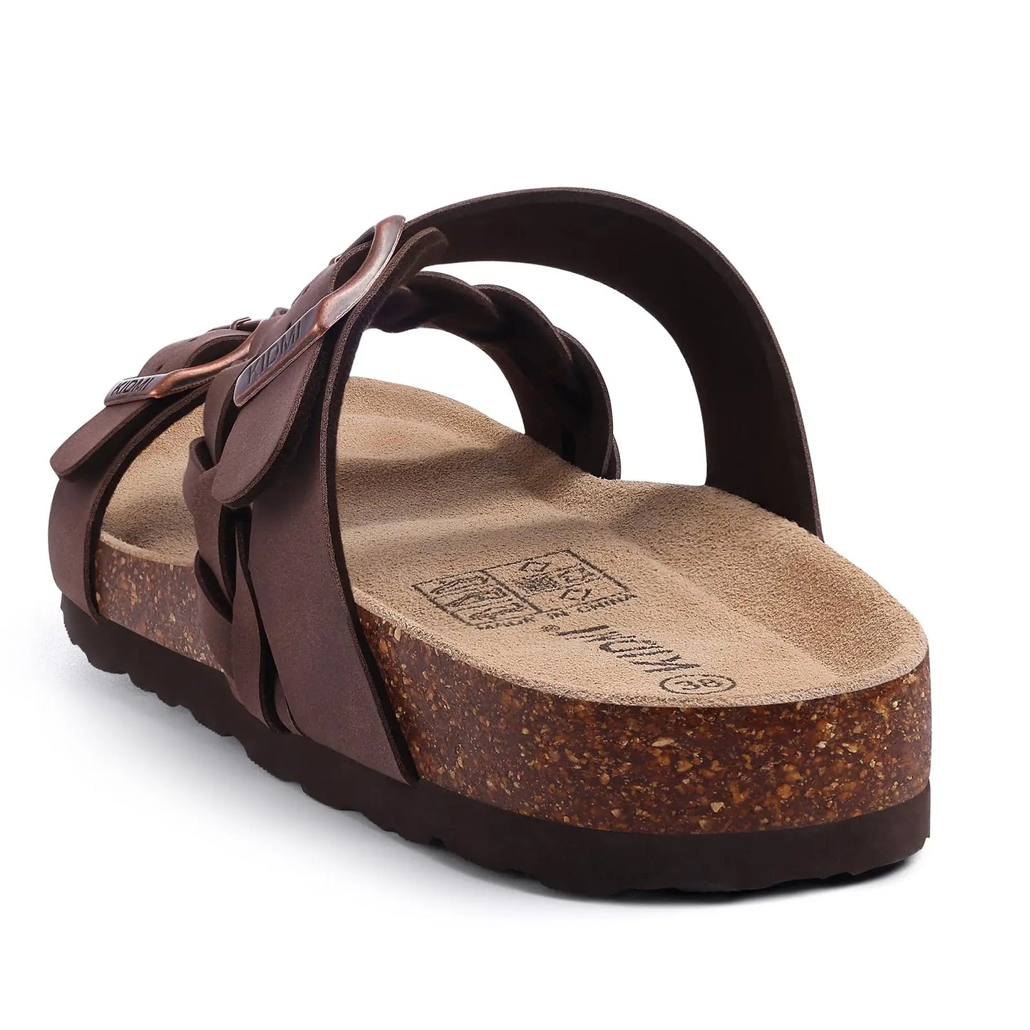 Gacimy Women's Summer Cork Sandals Comfortable Cork Footbed Slippers With Adjustable Buckle High Quality Fashion Brand Slides