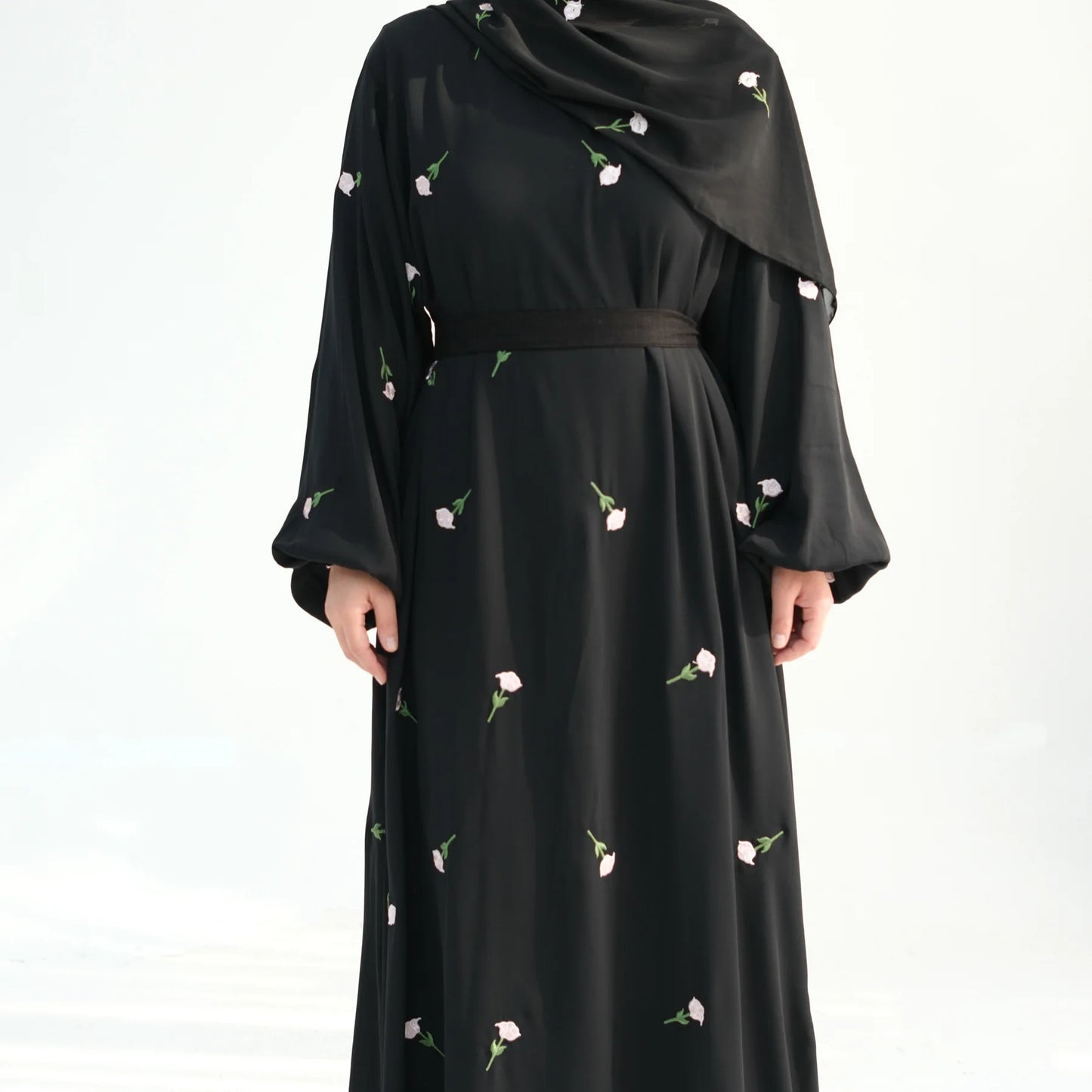 Black Muslim Kaftan Abaya Damen Dubai Arabic Embroidery Dresses Prayer Clothes Women Marocain Robe Femme Musulmane Vestidos New