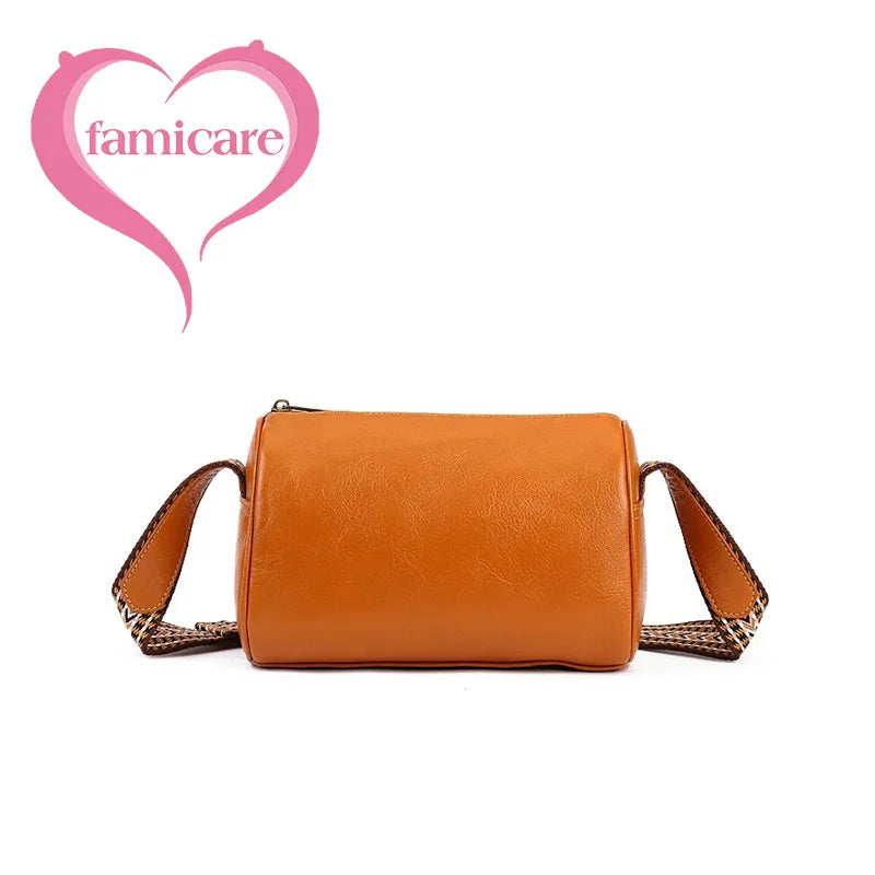 Women Shoulder Bag Female Split Leather Ins Vintage Messenger Lady Small Square Palm Texture Printing Box Flap Underarm Bag 2022