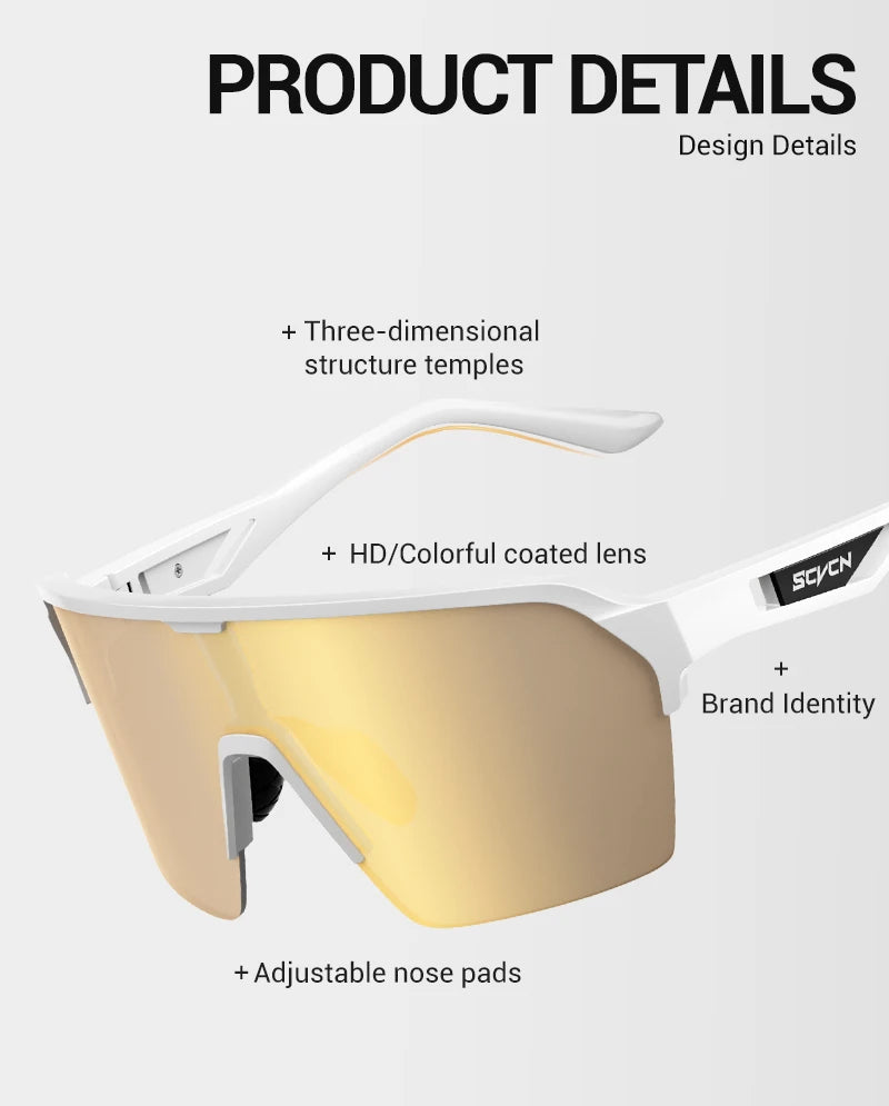 SCVCN New Outdoor Sunglasses Men Road Driving Bike Cycling Glasses Sports Hiking Running Women Bicycle Cycling UV400 Goggles