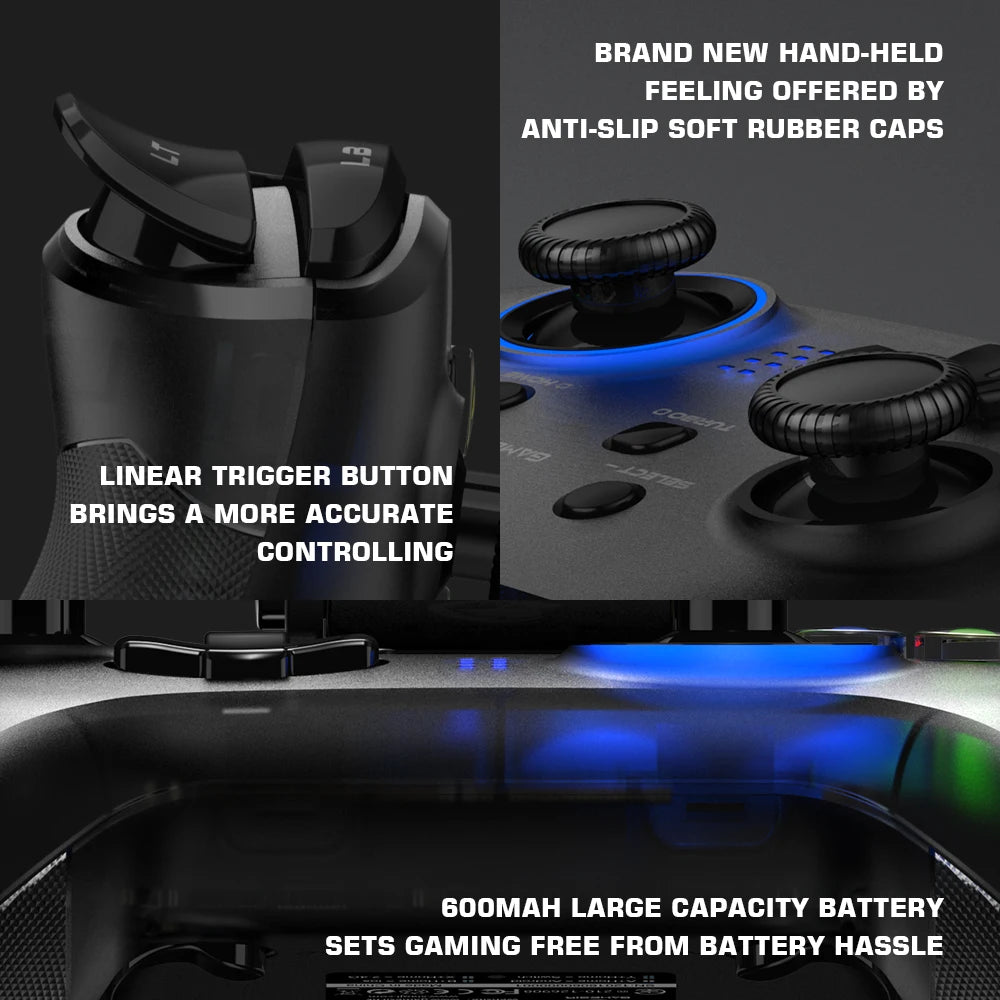 GameSir T4 Pro 2.4G Wireless Mobile Controller Bluetooth Gamepad with 6-axis Gyro for Nintendo Switch Android iPhone PC Joystick