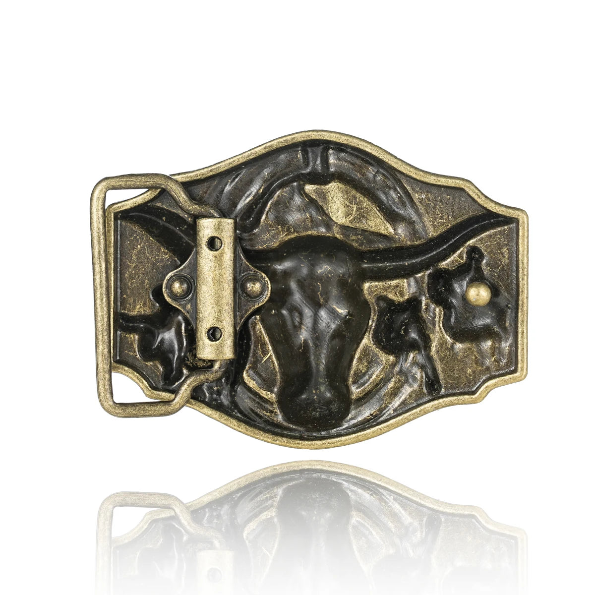 Western Belt Buckle Initial Vintage-Cowboy Rodeo Silver Large Skull Belt Buckle for Men Women