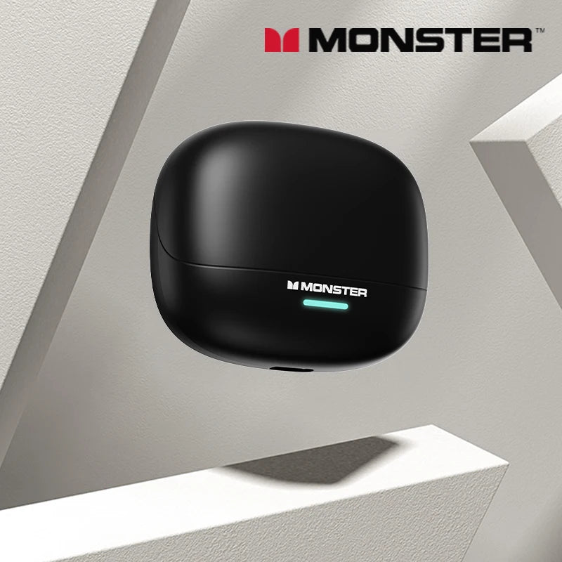 Monster MQT52 Wireless Bluetooth 5.4 Earphones Long Battery Life Gaming Headphones Dual Mode HIFI Stereo Sound Headset With Mic