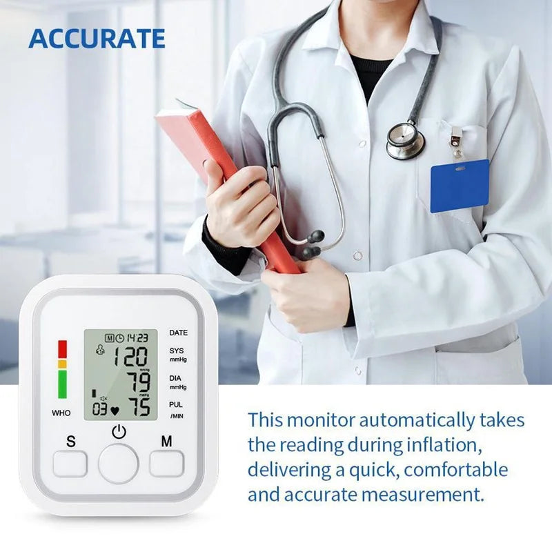 🩺 LINGKUN Digital Arm Blood Pressure Monitor
Automatic Tonometer | Heart Rate & Pulse Meter | Arm Sphygmomanometer | Oximeter Function