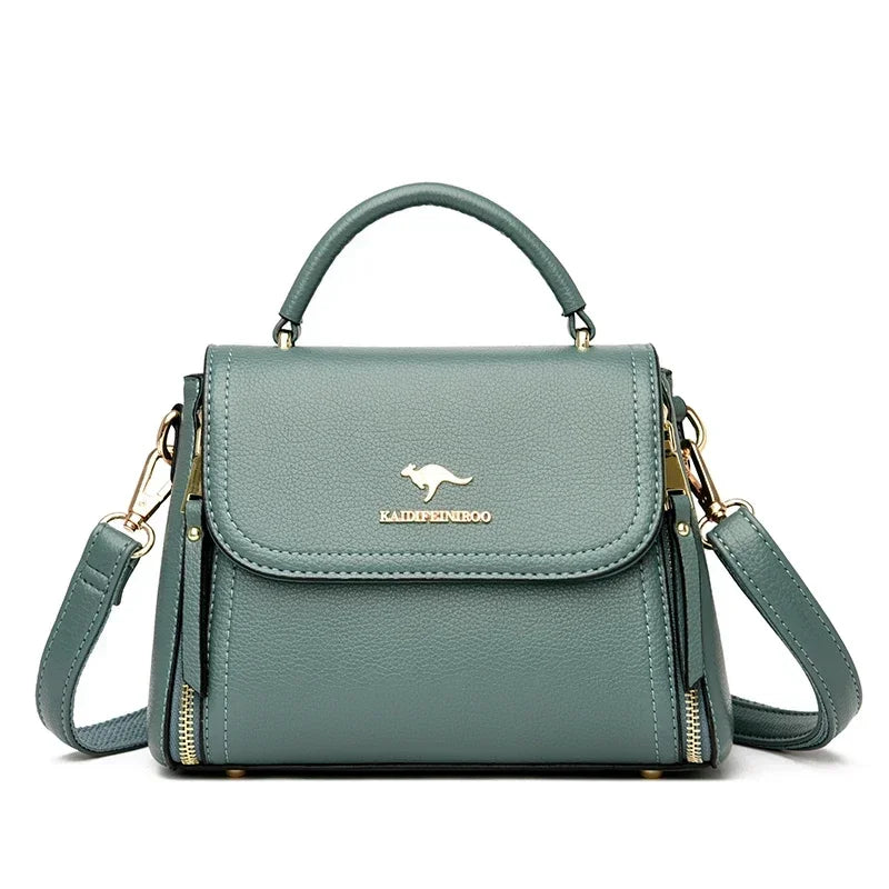 High Quality Soft Leather Tote Bag Fashion New Solid Ladies Purses and Handbags Large Capacity Shoulder Croosbody Bag for Women