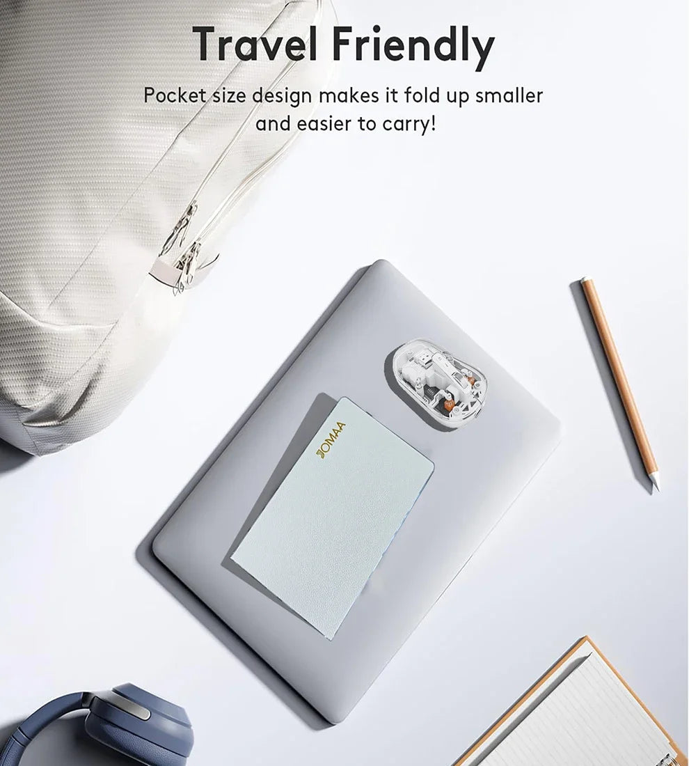 Foldable Keyboard and Mouse,Bluetooth5.1 Dual Modes Wirless Transparent Keyboard Rechargeable Full-Size Portable Travel Keyboard