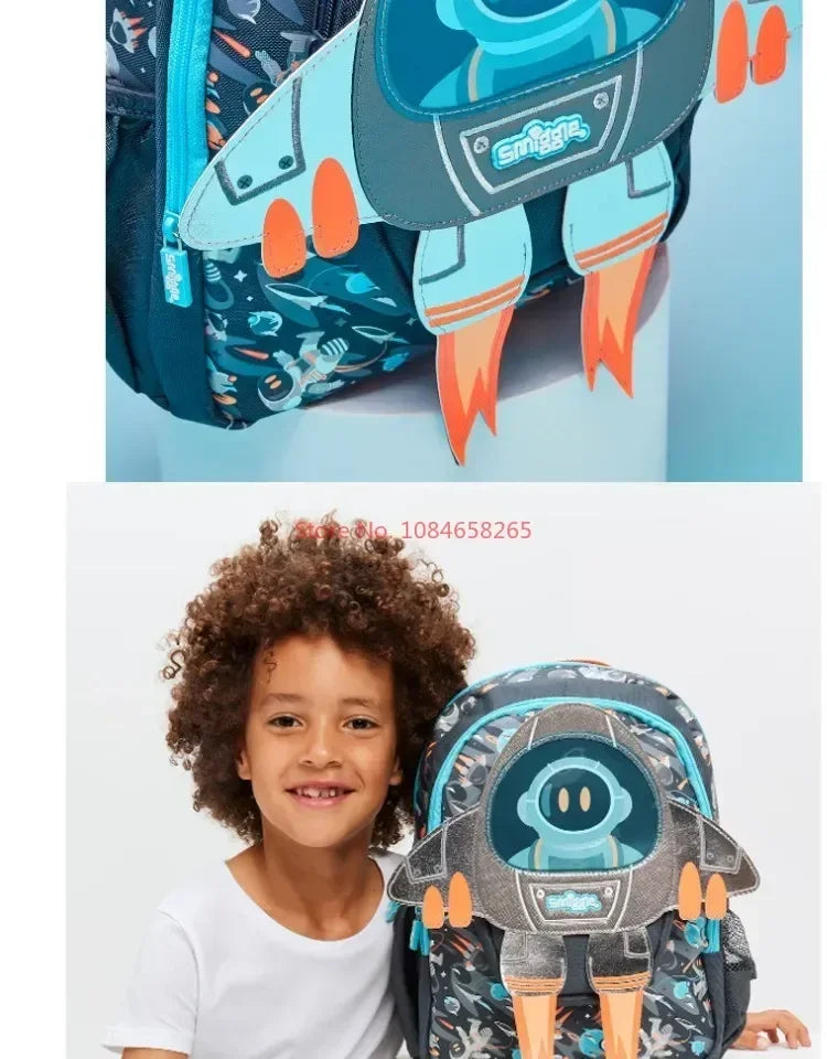 Genuine Australia Smiggle Backpack Rocket School Bag Cartoon Series Anime Backpack Student Gift Separate Purchases