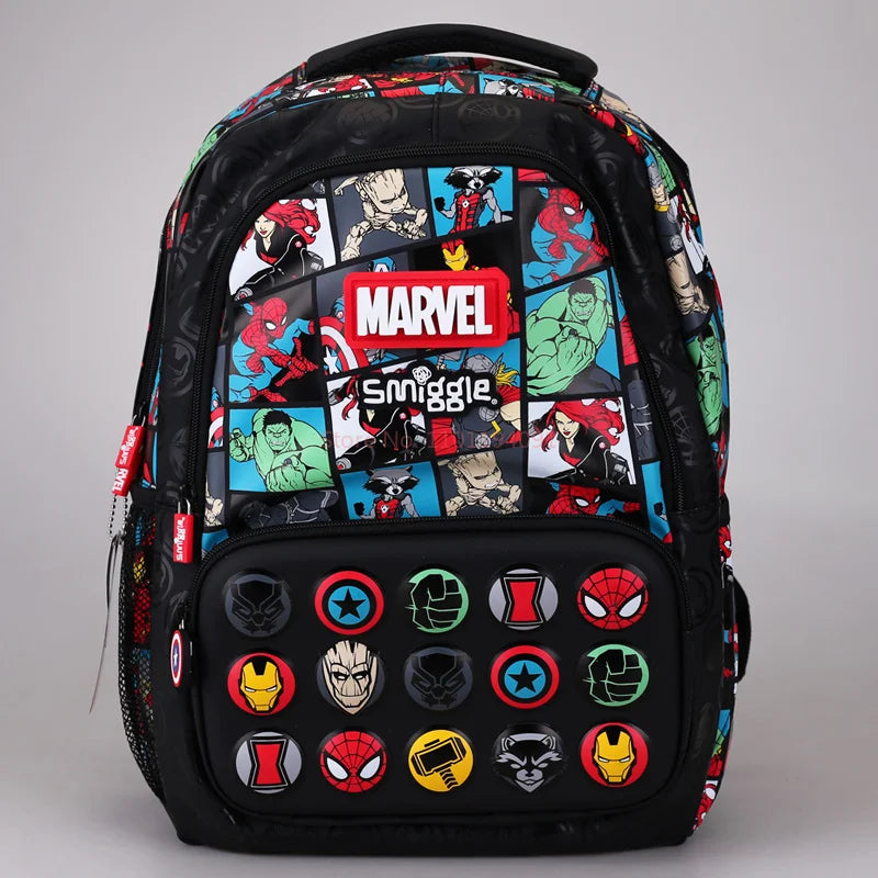 Genuine Australia Smiggle Marvel Backpack Cartoon Series Spider-Man School Bag Anime Backpack Student Gift Separate Purchases