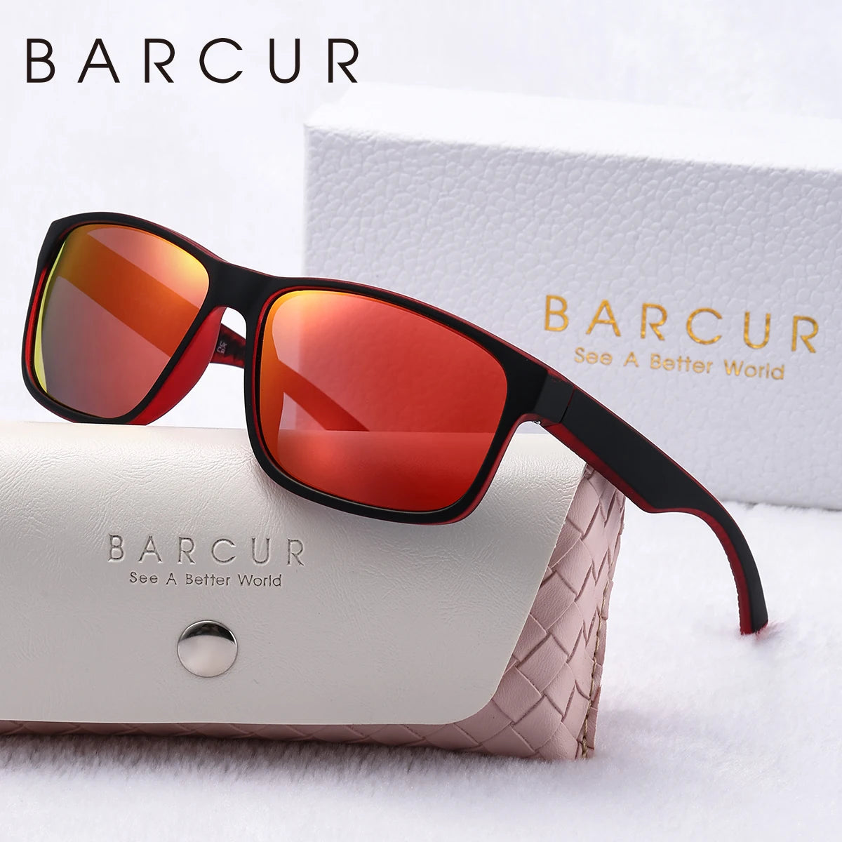 BARCUR Sports Fashion Women Sunglasses Durable PC Frame Cycling Outdoor Sports UVA*B Polarized Sunglasses Clothing Accessories