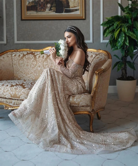 Mila Strapless Wedding Party Dress Customized Cascading Ruffle Lace-Up Evening Dresses Mermaid Court Train vestidos de fiesta