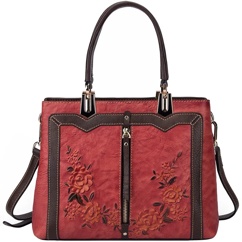 MOTAORA Women's Bag Retro Genuine Leather Luxury Handbags For Women 2025 New Handmade Crossbody Bag Large Capacity Bags Female