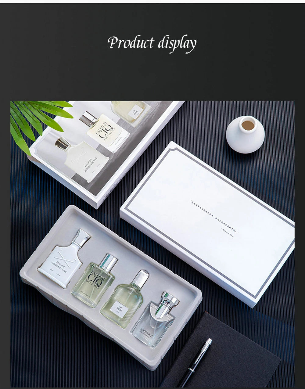 Brand Men Perfume 100ml Gift Box Four Piece Set Lasting Fragrance Body Spray Fresh Plant Floral Scent Pheromone Parfums Homme