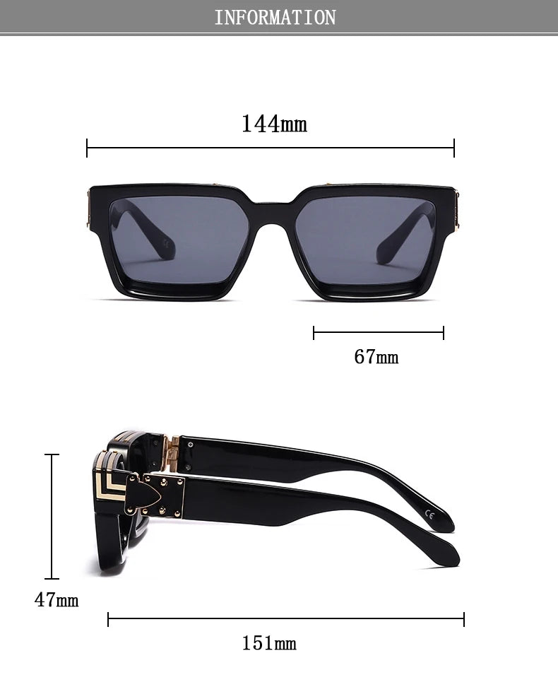 🕶️ ZUIDID Retro Millionaire Sunglasses – Vintage Square Design 2024
Trendy Unisex Designer Fashion Sunglasses | UV400 Protection | Mirror & Photochromic Lenses