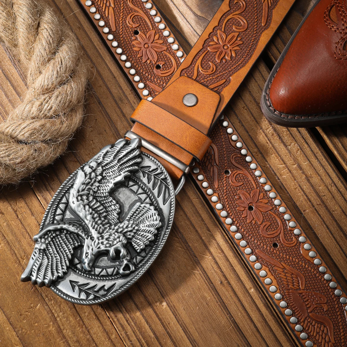 Vintage and fashion collision! PU leather alloy buckle waistband, for both men and women, to create a personalized western styl