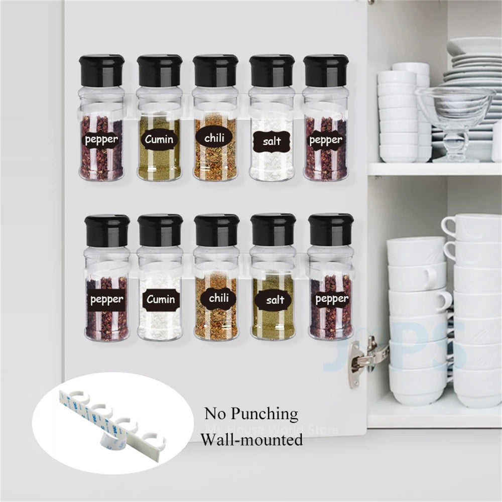 5/10/15/20PC Jars for spices Salt and Pepper Shaker Seasoning Jar spice organizer Plastic Barbecue Condiment Kitchen Gadget Tool